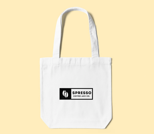 Spresso Coffee and Co Reusable Grocery Bag and Farmers Market Tote Bag